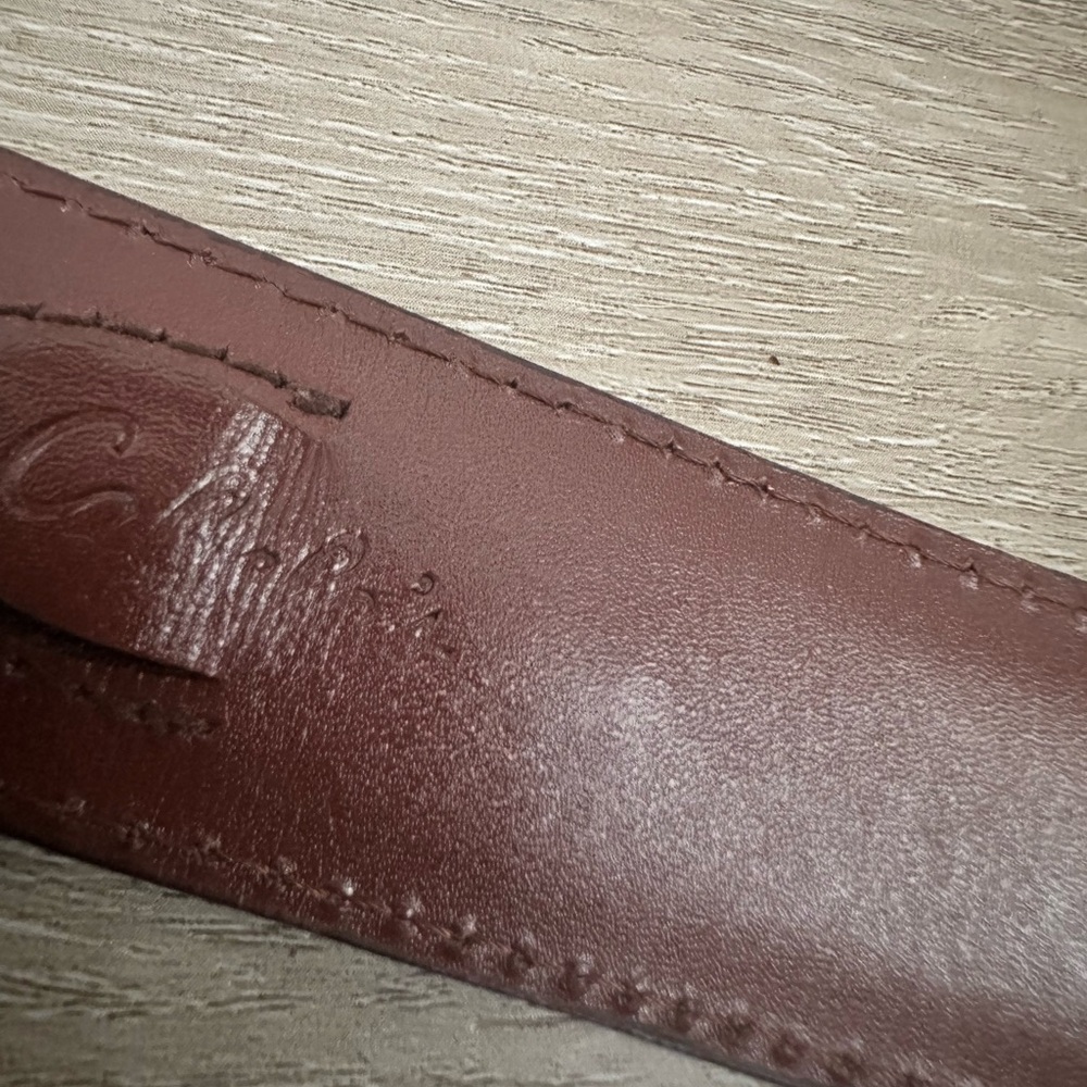 Cabela’s Men’s 44” Brown Leather Belt Buckle hidden Zipper Compartment - Picture 8 of 8